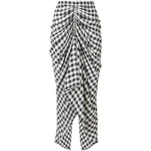 Joseph Gingham Poplin Asymmetric Skirt